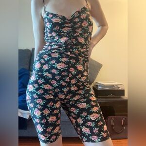 Mango Romper with Pink and Orange Floral Design